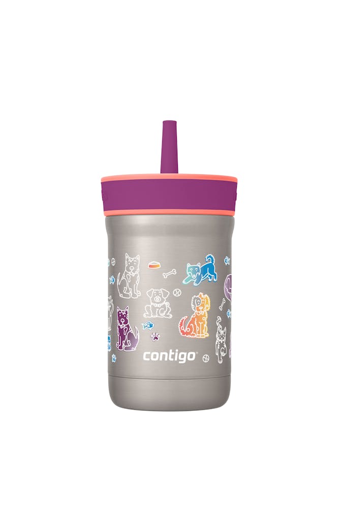 Kids Leighton Spill-Proof Stainless Steel Tumbler with Straw, 12oz L4